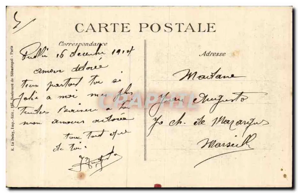 Soissons — Straße nach dem Bombenangriff — ELD, 5. Serie - Rückseite
