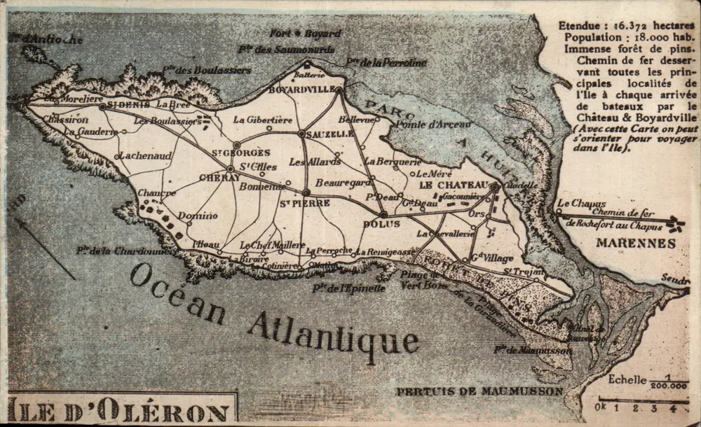 Ilha de Oléron — Carta topográfica — PERTUIS DE MAUMUSON - Frente