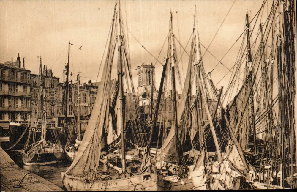 La Rochelle — Ecke des Hafens in Richtung St-Sauveur — Künstlerische Ausgabe R. Bergevin - Vorderseite