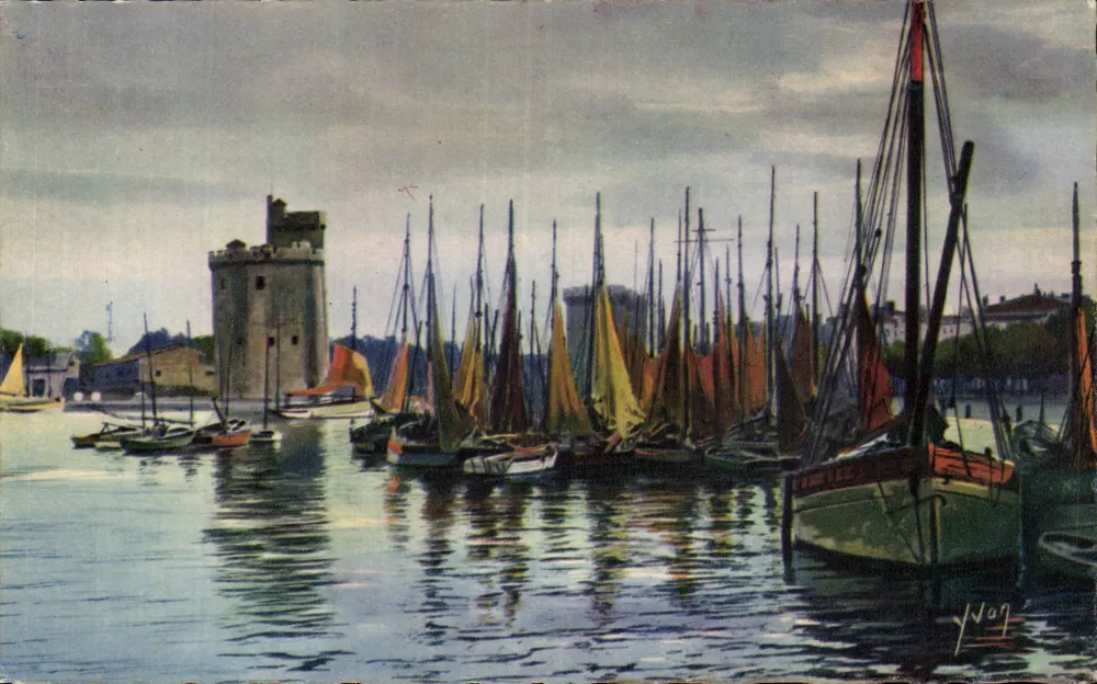 La Rochelle — Der Hafen und die Turm Saint-Nicolas (1384) — Les Éditions d'Art Yvon, Paris - Vorderseite