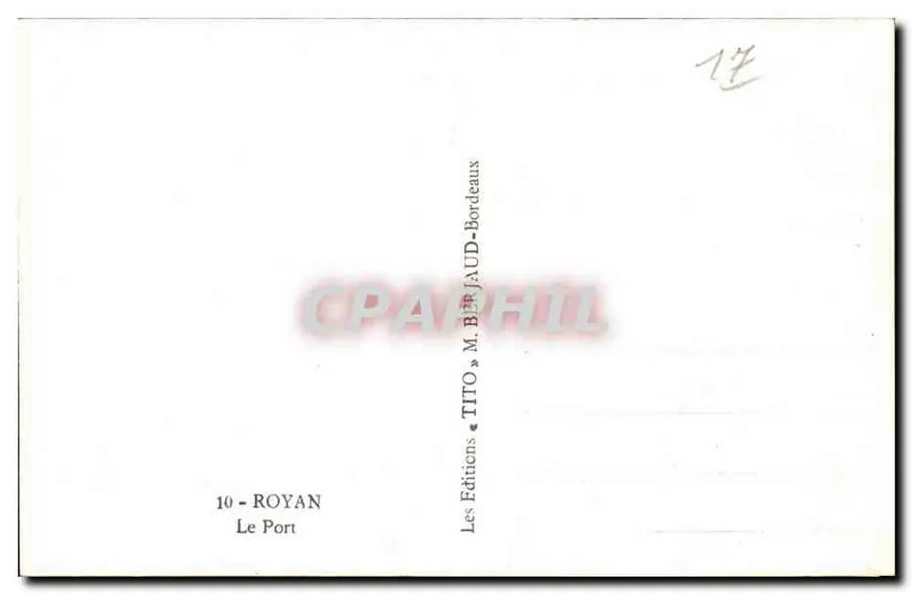 O Porto — Royan — Edições TITO, Bordeaux - Verso