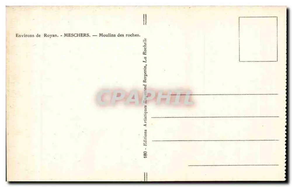 Mühle der Felsen — La Rochelle — Umgebung von Royan — Meschers — Éditions Ramontcho - Rückseite