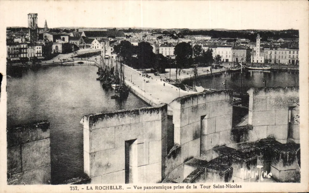 La Rochelle — Panoramablick vom Turm Saint-Nicolas — Arguniche, n°757 - Vorderseite