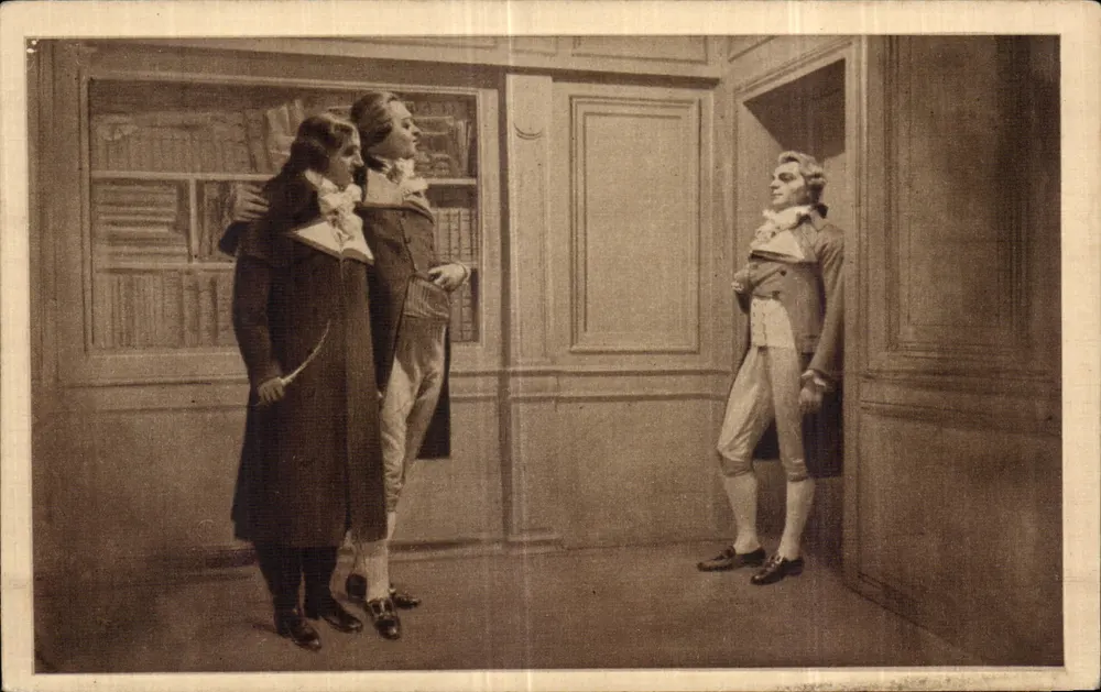 Camille Desmoulins, Danton y Robespierre — Museo Grévin - Anverso