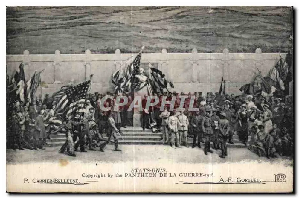 USA — Pantheon der Krieg 1918 — P. Carrier-Belleuse, Verlag A.F. Gorguet - Vorderseite