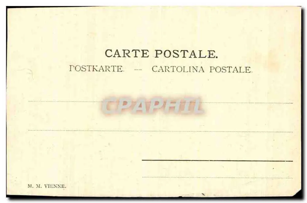Soldado a cavalo — cena de batalha — editor M. M. Vienne - Verso