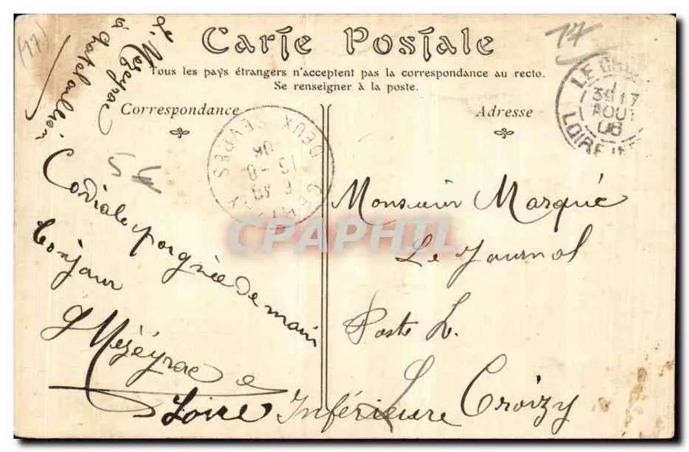 La Rochelle — Alte Häuser der Rue des Merciers — ND Phot, n°27 - Rückseite