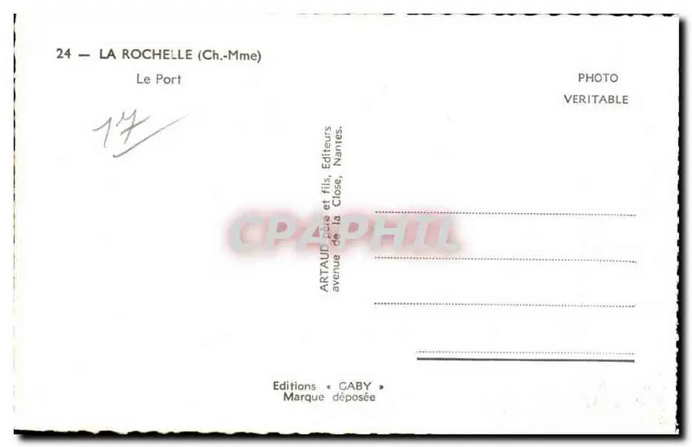 La Rochelle — O Porto — Edições Caby - Verso