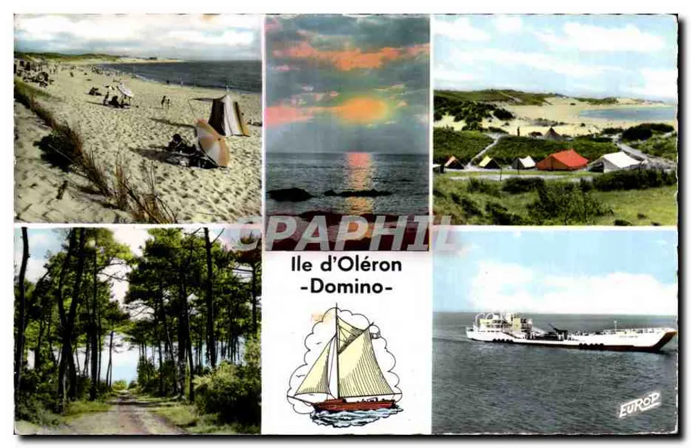 Ilha de Oléron - Domino — vista panorâmica — Edição da Europa - Frente