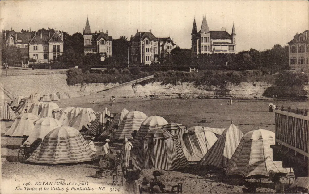 Die Zelte und Villen in Pontaillac — Royan (Côte d'Argent) — BR 3174 - Vorderseite