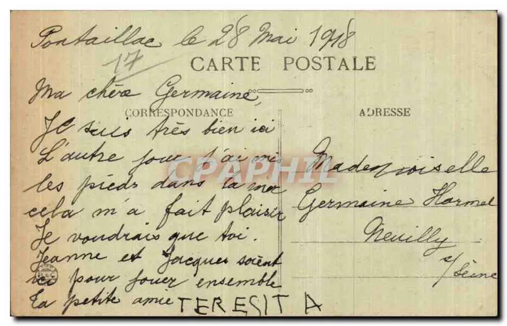 Die Zelte und Villen in Pontaillac — Royan (Côte d'Argent) — BR 3174 - Rückseite