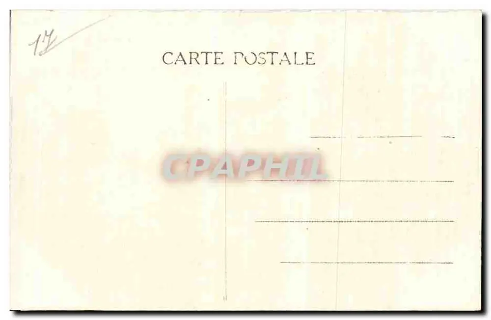 Châtelaillyon - A Falésia dos Boucholeurs — editor desconhecido, n° de série 217 - Verso