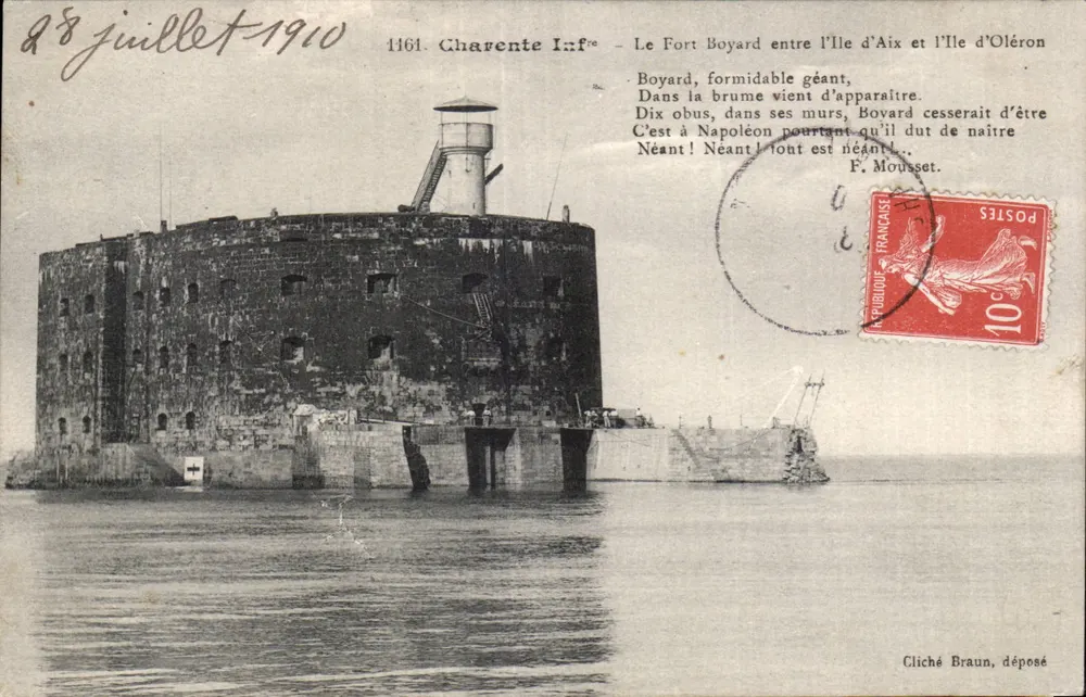 Der Fort Boyard zwischen Île d'Aix und Île d'Oléron — Charente Inférieure — Cliché Braun, abgelegt - Vorderseite