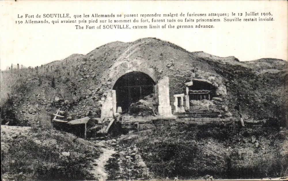 Fort de Souville — Französische Verteidigung gegen die Deutschen — Unveröffentlichte Ansichtskarte - Vorderseite