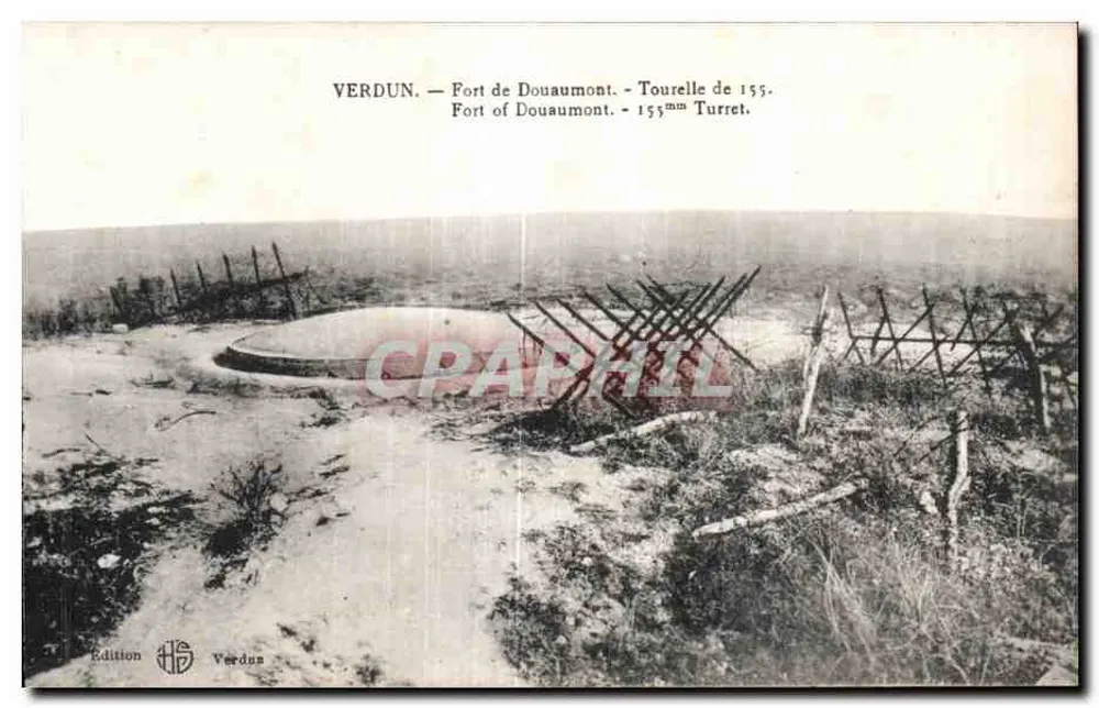 Verdun — Fort Douaumont — 155mm-Geschützturm - Vorderseite