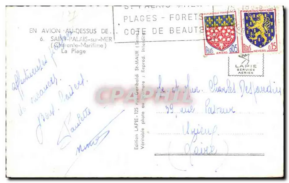 Saint-Palais-sur-Mer — A Praia — Edição Lapie - Verso