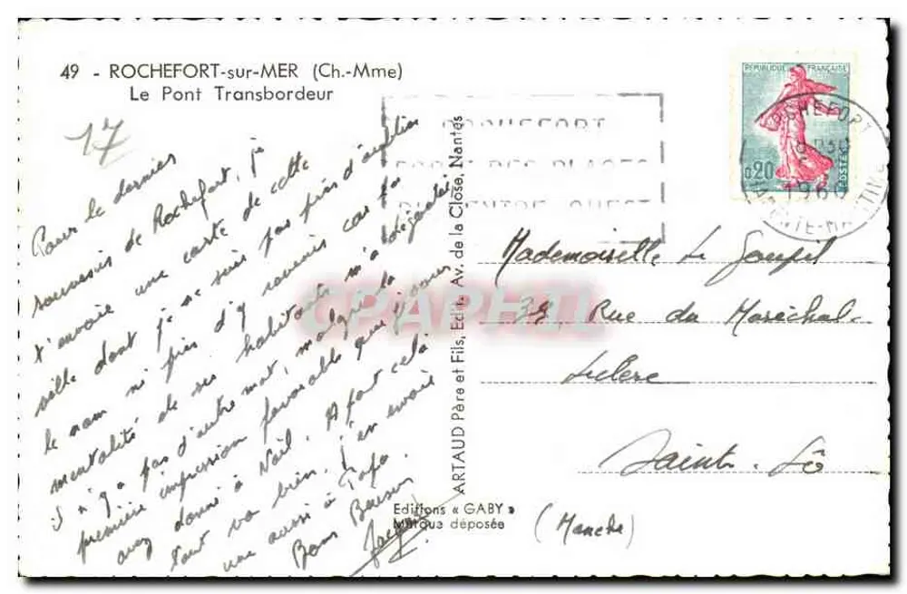 Ponte Transbordeur de Rochefort — editor Gaby, n°49 - Verso