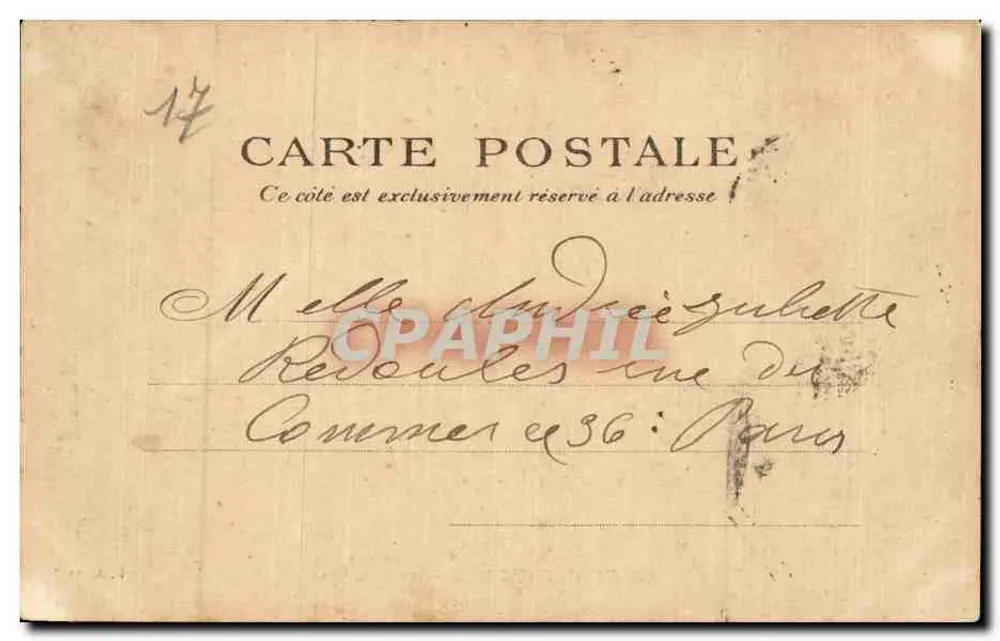 Rochefort-sur-Mer — Torpedeiros — F.A. 1116 - Verso