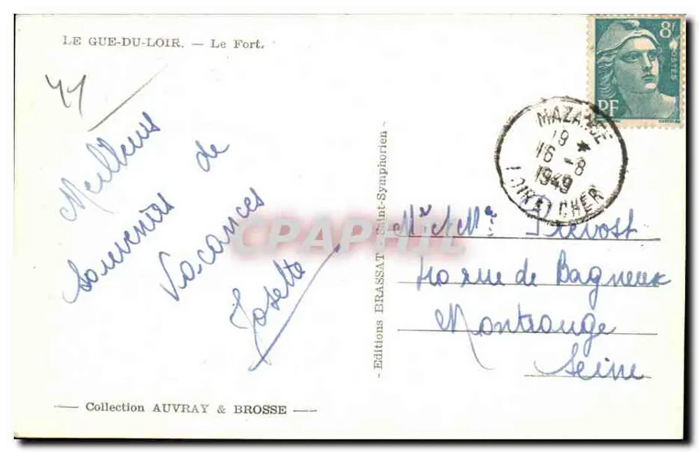 Le Gue-du-Loir — Le Fort — Éditions Brassat-Saint-Symphonien - Verso