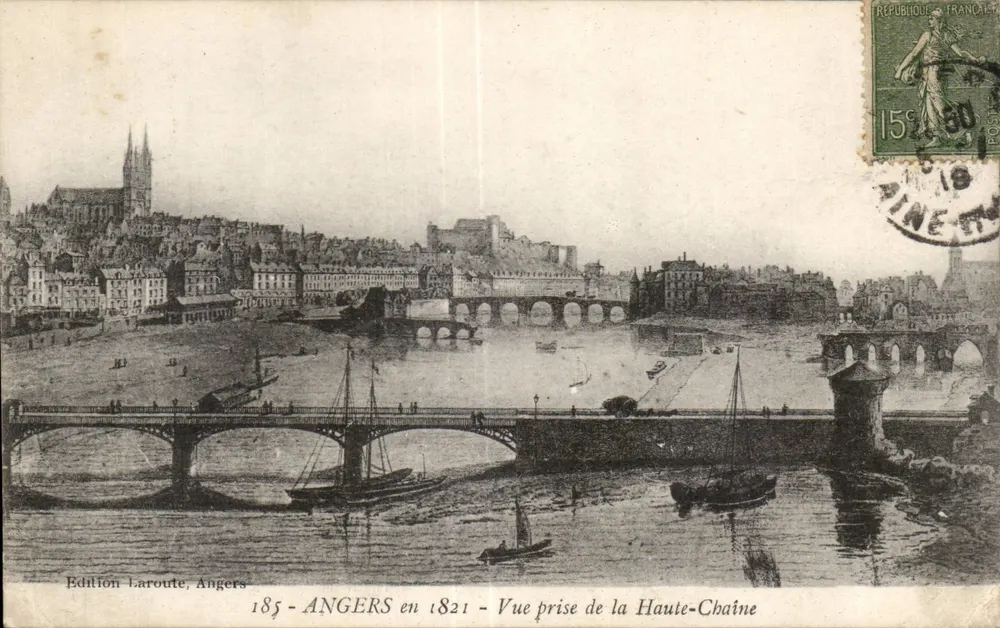 Angers 1821 — Ansicht vom Haute-Chaîne — Édition Larouche, Angers - Vorderseite