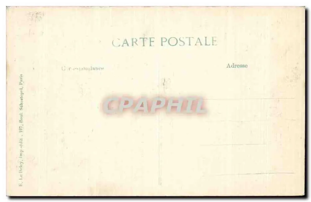 Bombardement von REIMS — Die brennende Kathedrale — E. Le Bœuf, Paris - Rückseite