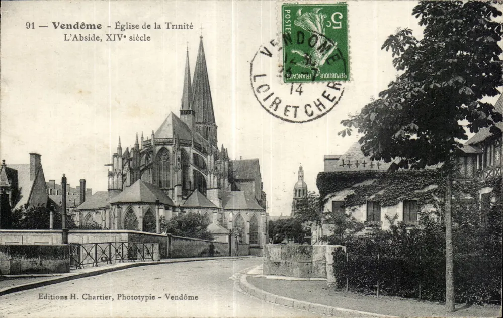 Vendôme — Igreja da Trindade — A Abside, Século XIV — Edições H. Chartier, Fototipia - Frente