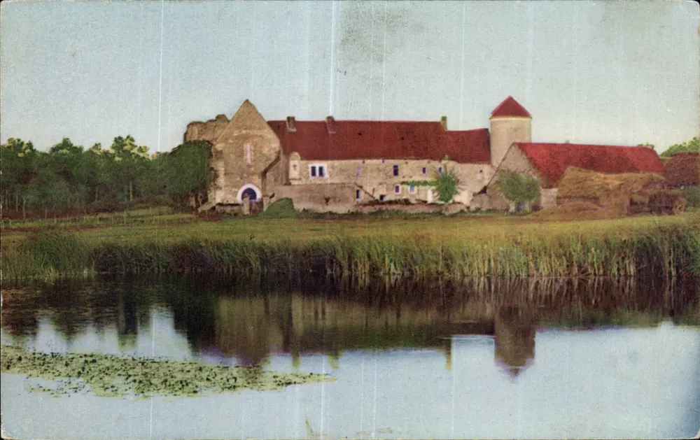 Abadia e Lago de Cornilly — Arredores de Thénay (Loir-et-Cher) — Carta postal - Frente