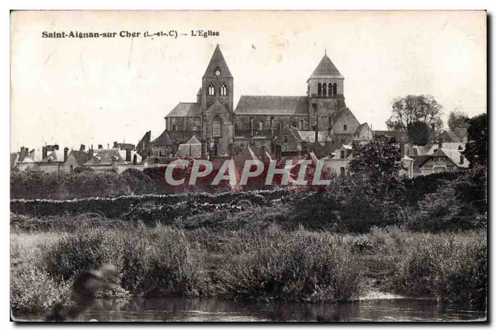 Saint-Aignan-sur-Cher — A Igreja — L. Lenormand, Orléans - Frente