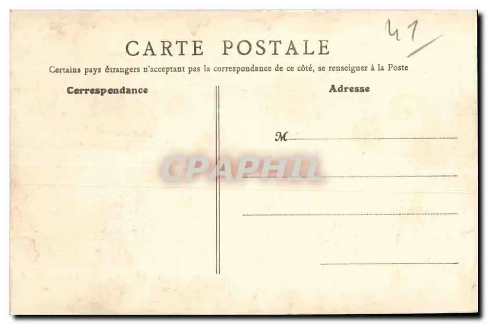 Blois — Vista geral e o Ponte — B.F., Paris, n°62 - Verso
