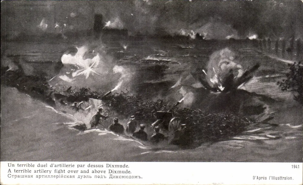 Kampf der Artillerie in Dixmude — Nach der Illustration, 1941 - Vorderseite