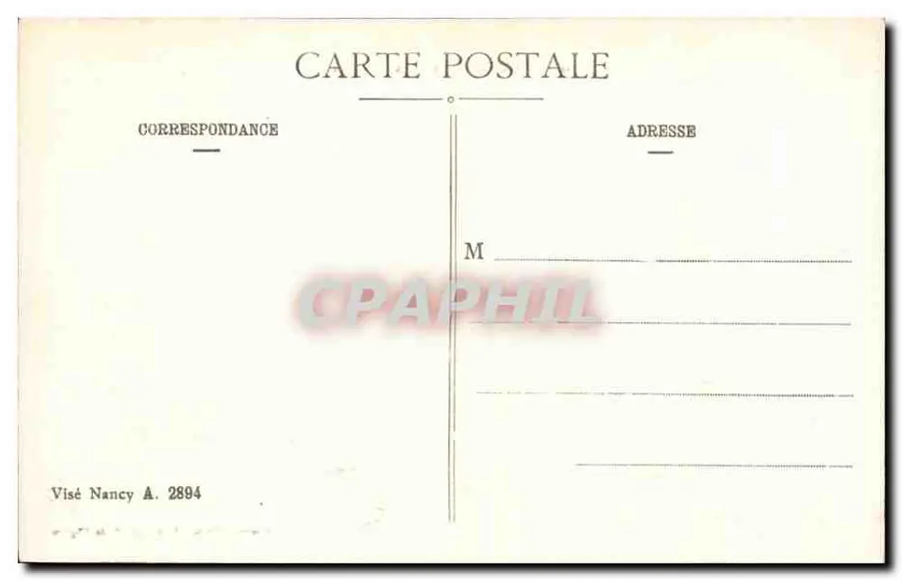 Gerbéviller - Uma Rua Incendiada — Guerra 1914-1915 — Editor: Lusévillle-Photos, P.R. 13 Pl. de l'Église - Verso