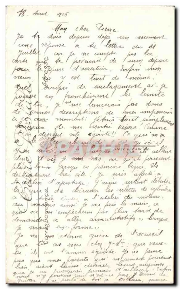 Deutsche Schanze im Palatinat — Schlacht von Champagne (25–30. Sept. 1915) — Foto von der Armee-Photographie-Abteilung, Nr. 757 - Rückseite
