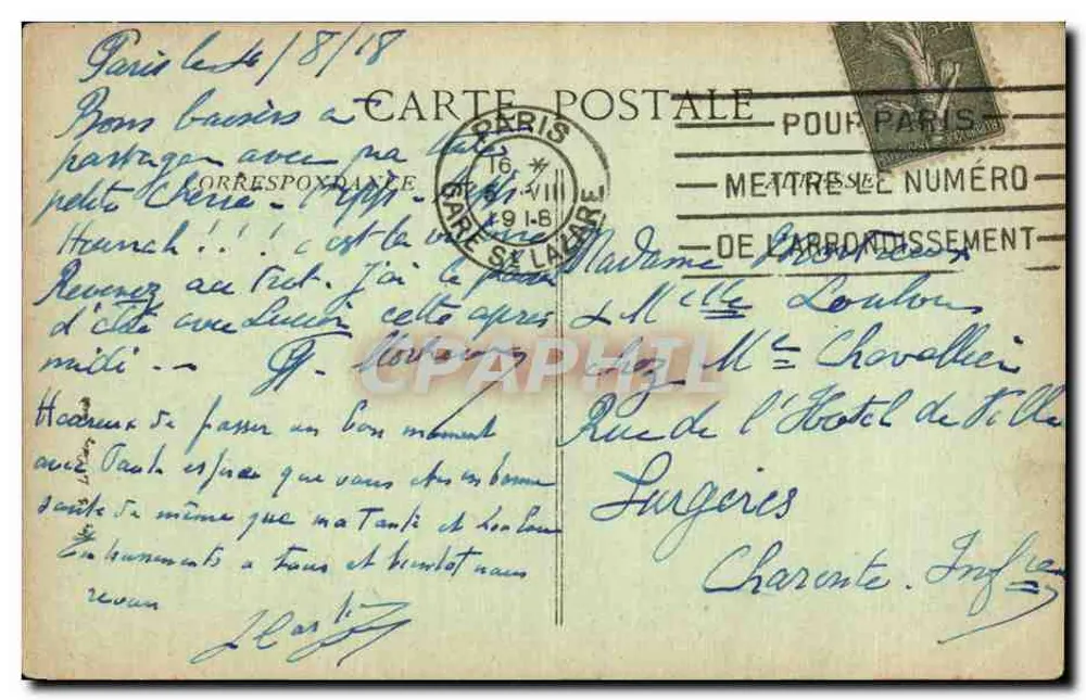 Proyard — Ansicht des Krieges 1914-16 — Verlag Paris, Nr. 1489 - Rückseite