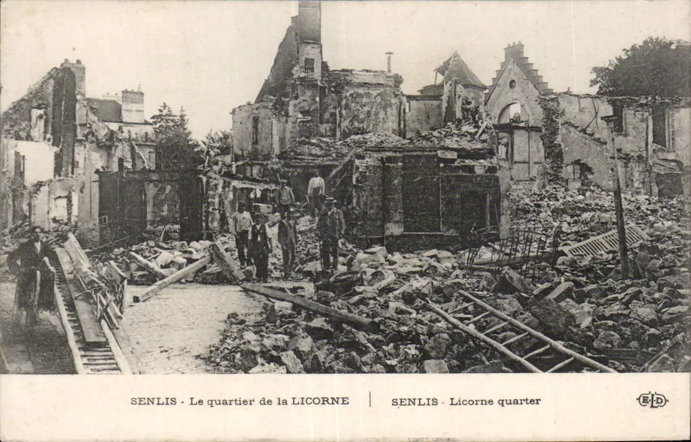 Senlis - Der Licorne-Quartier — zerstört — Verlag B.D. (B. Delley) - Vorderseite