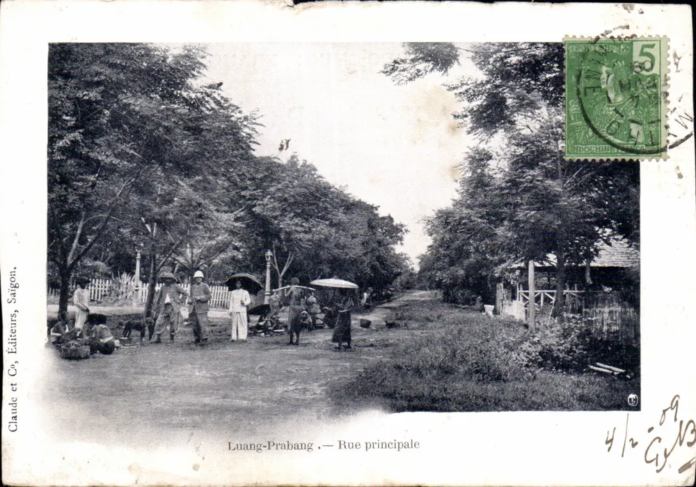 Luang-Prabang — Hauptstraße — Claude et Co., Verleger, Saigon - Vorderseite