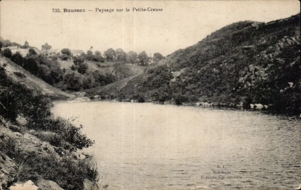 Boussac — Landschaft am Petite-Creuse — B. L. Montilhagon - Vorderseite