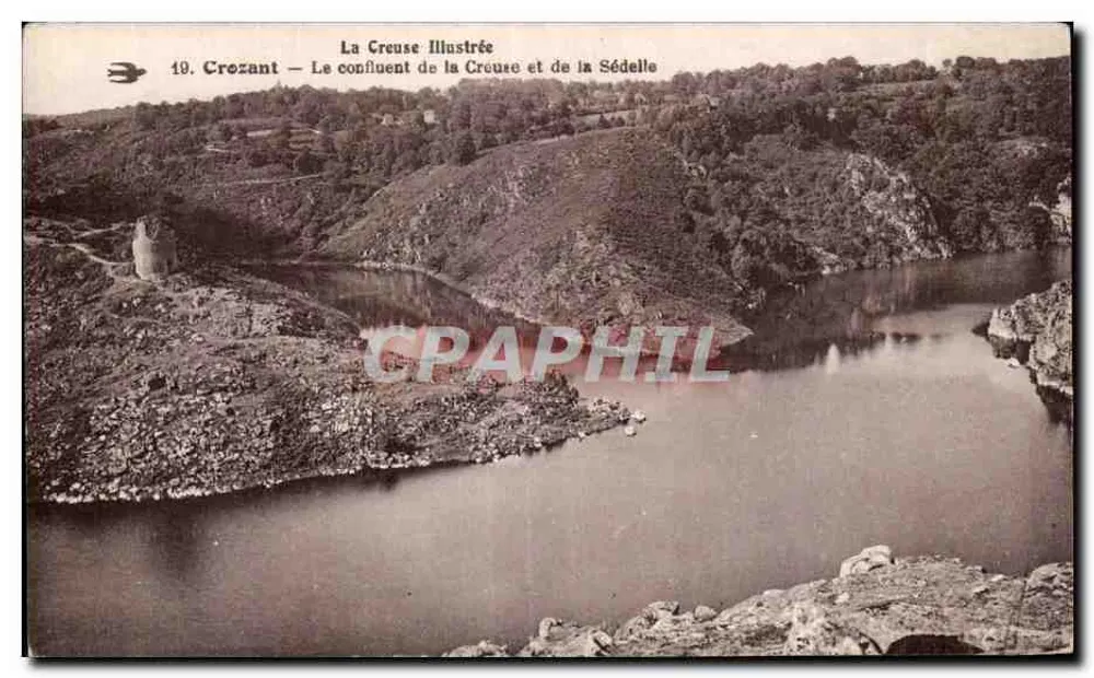 Crozant — Der Zusammenfluss der Creuse und der Sédelle — La Creuse Illustrée n°19 - Vorderseite