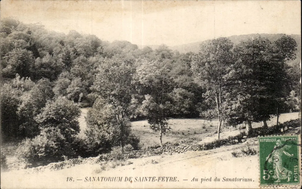 Sanatorium de Sainte-Feyre — Am Fuße des Sanatoriums — unbekannter Verleger, Nr. 18 - Vorderseite