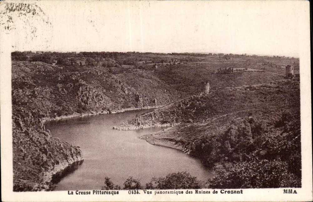 Die Creuse Pittoresque — Panoramablick auf die Ruinen von Crozant — MHA 0134 - Vorderseite