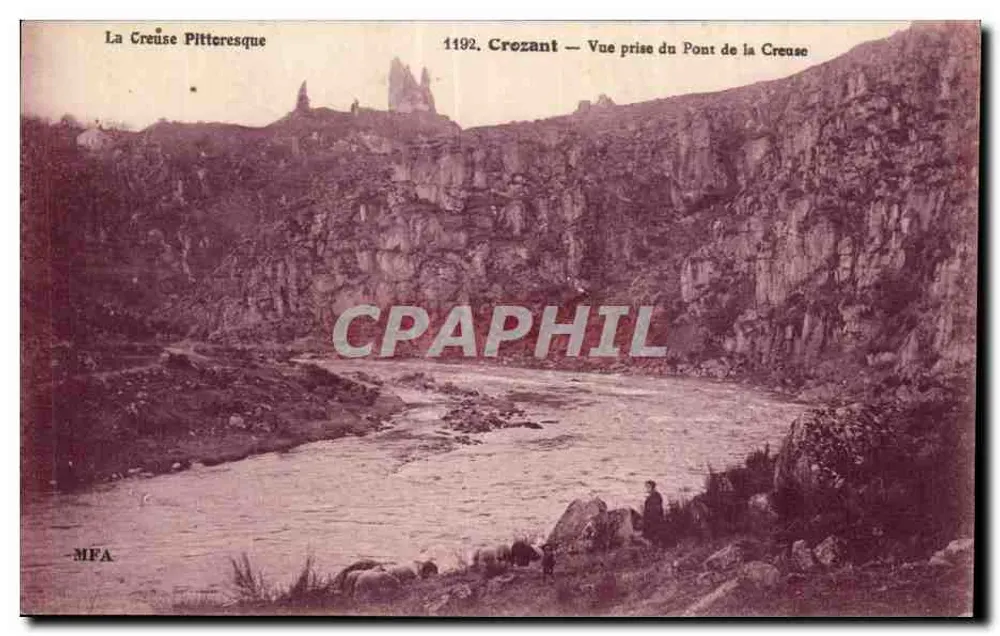 Die Pictoresque Creuse — Aussicht vom Creuse-Brücke — MFA, n°1192 - Vorderseite