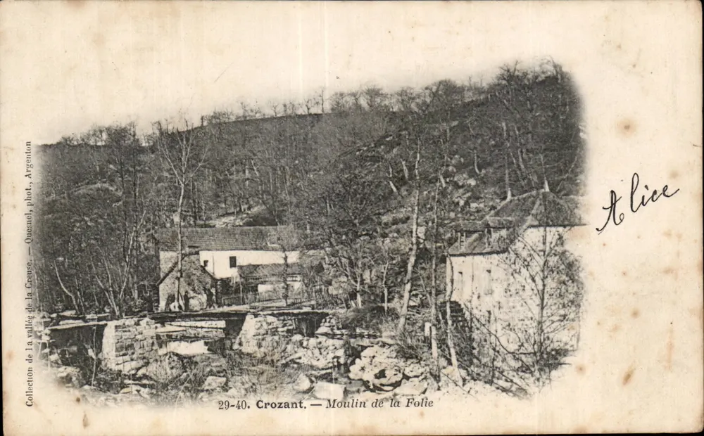 Moulin de la Folie — Crozant — Coleção da vales da Creuse, fot. Ouesnul - Frente