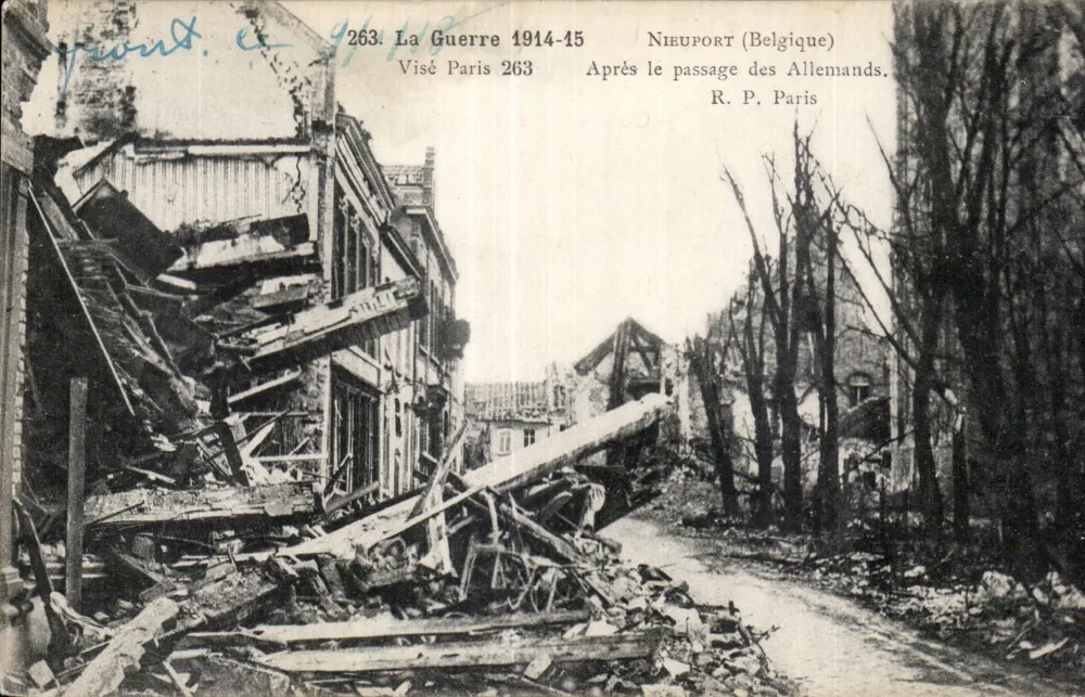 Nieuport (Belgien) — Details der Zerstörung nach dem Durchgang der Deutschen — Visé Paris 263 - Vorderseite