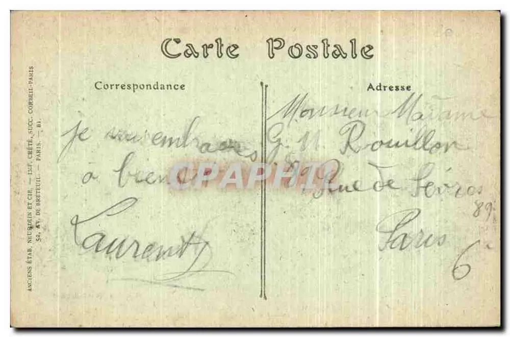 Soissons — A Praça do Cloître — G. Nougèrude, Soissons - Verso