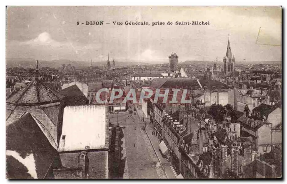 Dijon — Vista Geral, tomada de Saint-Michel — editor LB Dijon, n°8 - Frente