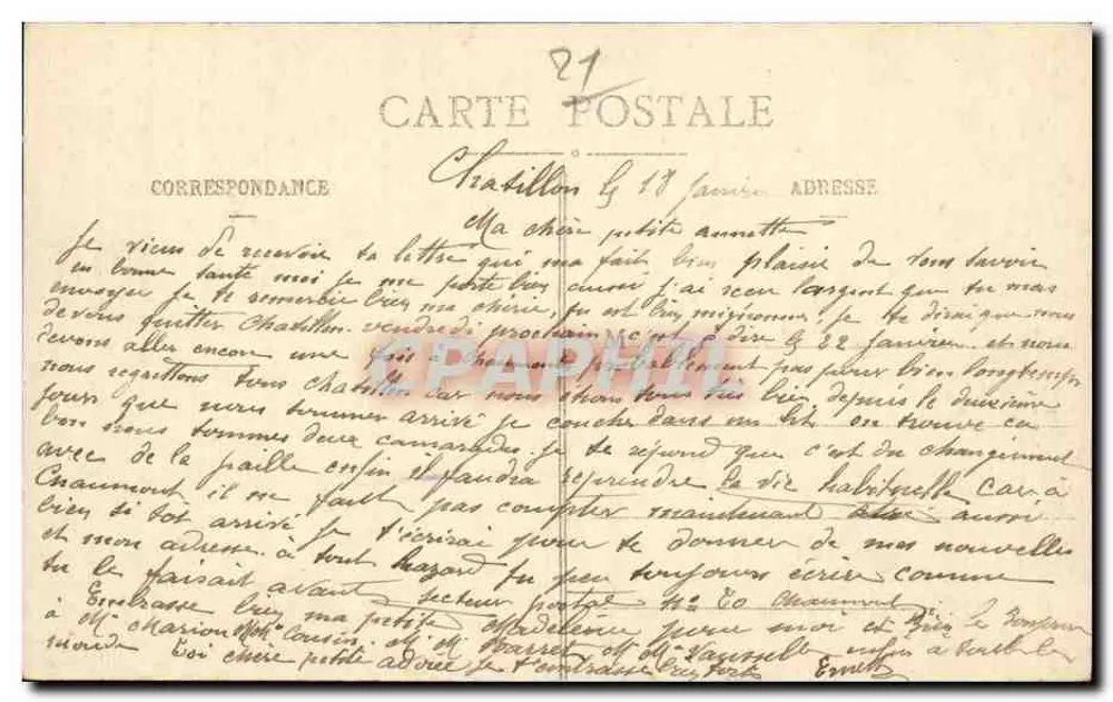 Chatillon-sur-Seine — Perthuis au Loup und Saint-Vorles — G. Parisot, Fotoverlag, Châtillon-sur-Seine - Rückseite