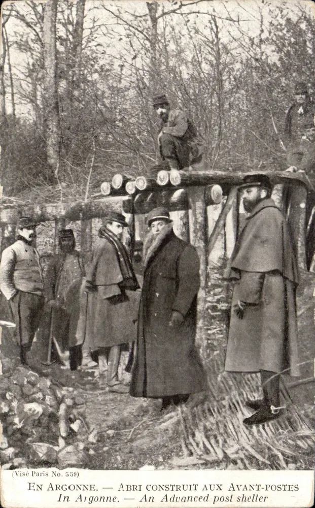 In der Argonne — Schutzunterstand an den Vorgeschützten Stellungen — Visé Paris Nr. 559 - Vorderseite