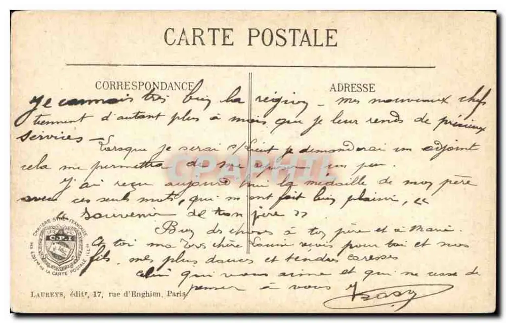 In der Argonne — Schutzunterstand an den Vorgeschützten Stellungen — Visé Paris Nr. 559 - Rückseite