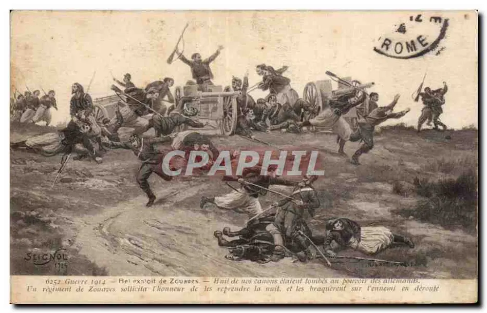 Guerra 1914 — Reel exploit de Zouaves — Seignol 6252 - Frente