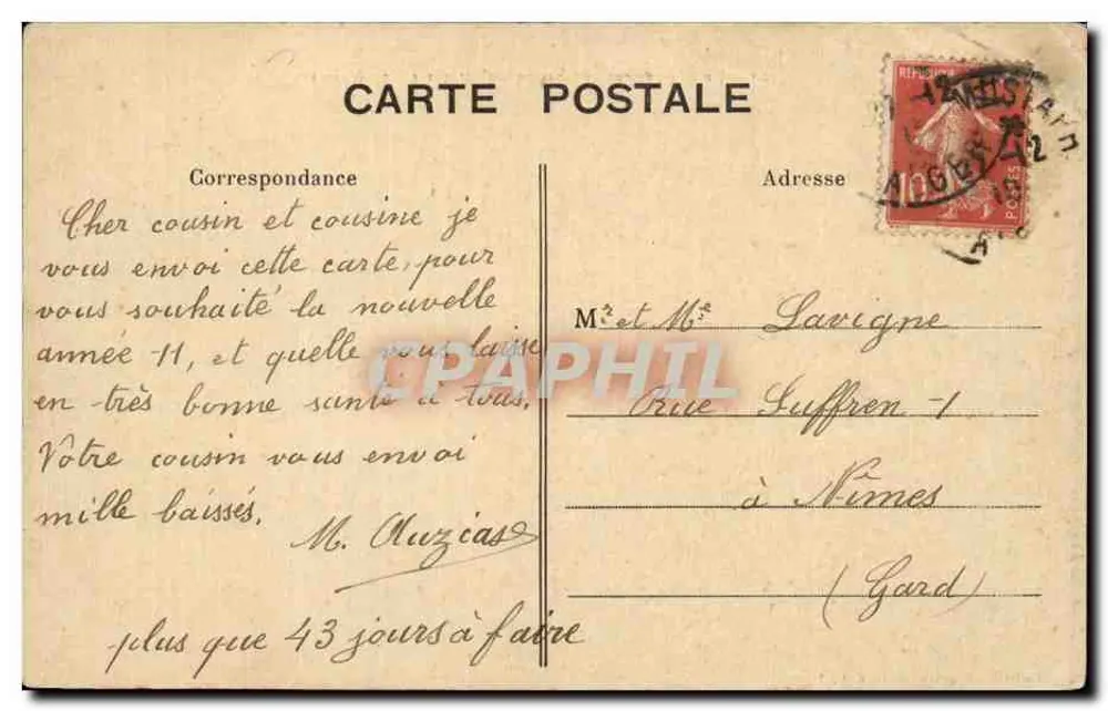 Ein Lager von Afrikanischen Jägern in Manövern — Sammlung Régence - A. L., Verlag Alger - Rückseite