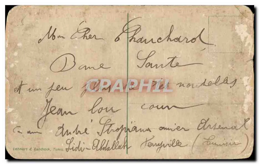 Spahis atravessando a oásis — No. 599 — Lehner & Landrock, Tunis - Verso